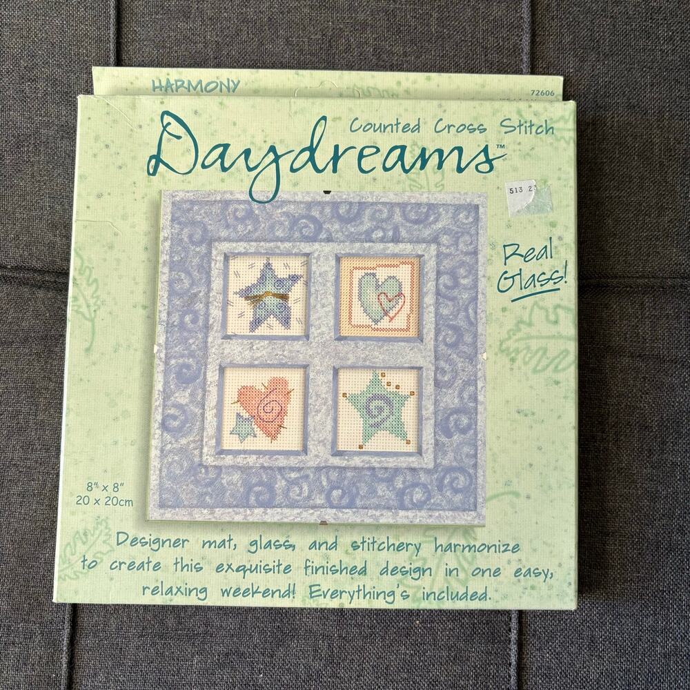 Wishful Hearts Vintage Counted Cross Stitch Kit by Daydreams Dimensions - 1999